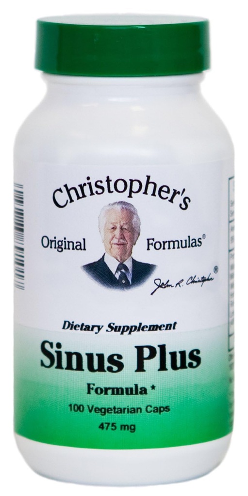 Christophers opprinnelige formler Sinus Plus, Sinus støttekapsler, hele urtesynergistisk blanding, 100 greve