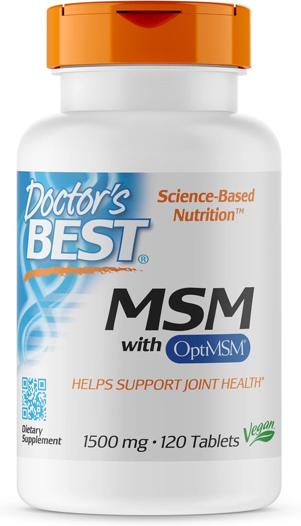 Doktorens beste MSM, 1500 mg, 120 tabletter