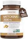 Helse Harmony Nattokinase 2000 FU (Non-GMO) Kraftig Nattokinase Supplement laget av naturlig fermenterte soyabønner - (4 måneders forsyning) 120 Vegan Natto Kapsler