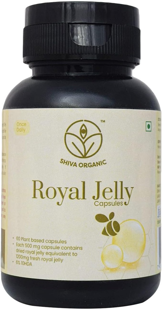 Royal Jelly Capsules - 10 HDA: 6% - Freeze tørket - 60 kapsler (500mg)