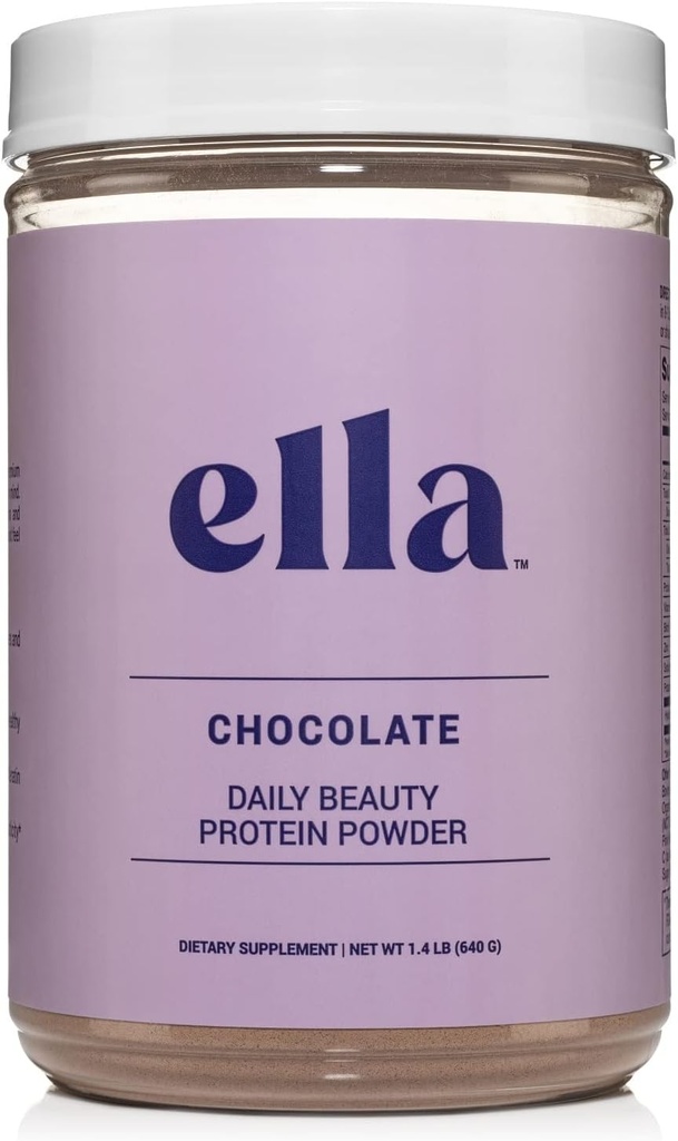 Ella sjokolade kollagenprotein pulver for kvinner - Daglig Beauty Protein pulver med korn-fedt collagen peptider - ikke-GMO, Glutenfri, Ingen kunstige søtningsstoffer - 20 Serveringer