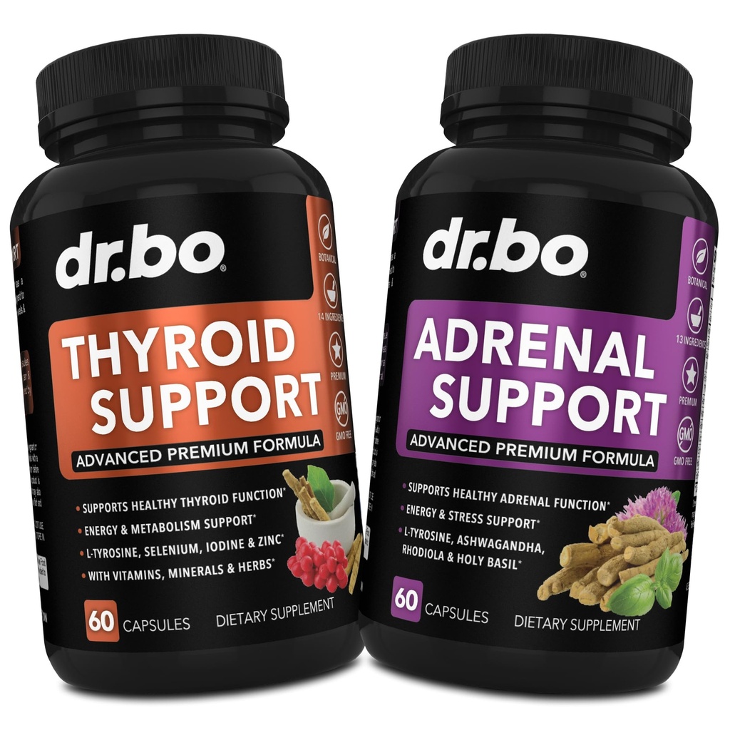 DR. BO Thyroid Adrenal Kosttilskudd for kvinner og menn