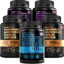 Med CHOICE Turmeric & Ginger (240ct), Sleep Melatonin (180ct) og Nootropic Brain (60ct) Supplement Bundle - Velvære Trio for hjernen, søvn og immunstøtte - Vegansk, ikke-GMO, Glutenfri