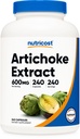 Nutricost Artichoke ekstrakt 600 mg, 240 vegetariske kapsler - Glutenfri, ikke-GMO