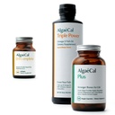ALGAECAL Bundle - vitamin D3 Complete (1000 IE) + vitaminer K2, E & A & plantebasert kalsium for sterkere bein og fiskeolje Omega 3 1200mg EPA DHA