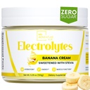 Null sukker - Banan Cream Electrolytes pulver - Oppfriskende Hydration - Koffein gratis energi med alle naturlige ingredienser - Vegansk, Keto og Paleo - sukker gratis elektrolyter pulver drikk blanding - 37 serveringer