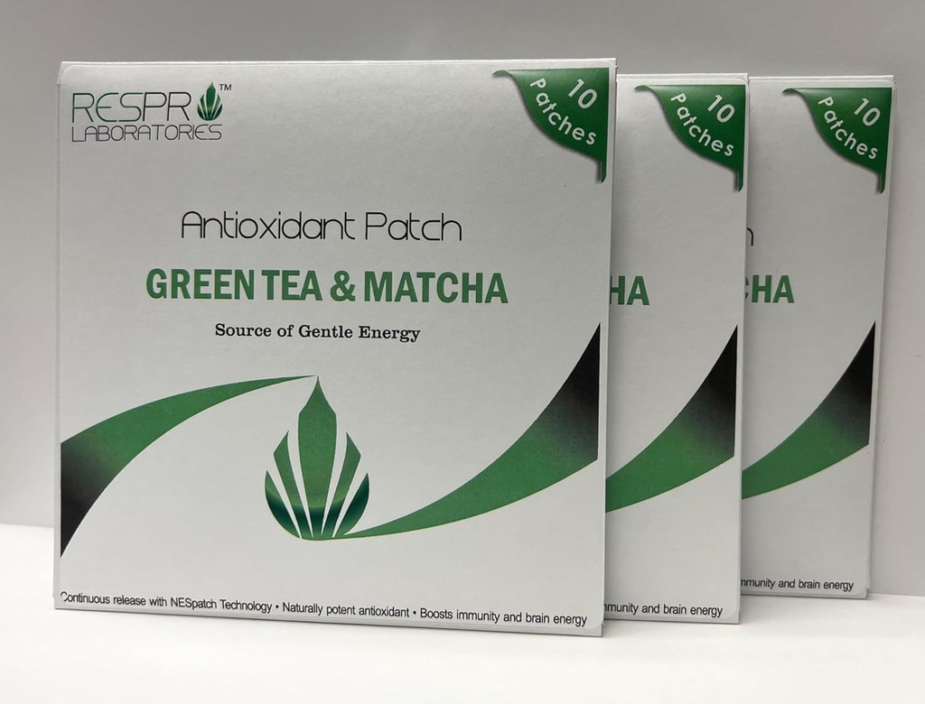 Respro Labs Naturlig Antioksidant Patch med grønn te (EGCG) og Matcha, kontinuerlig utgivelse - 10 Patches