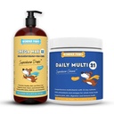 WONDER PAWS Omega Max Fish Oil Plus daglig multivitamin Chews - for hund felles helse, hudbevegelse, immunsystem støtte og daglig velvære - Omega Max 16 ovner - Multivitamin 60 Chews