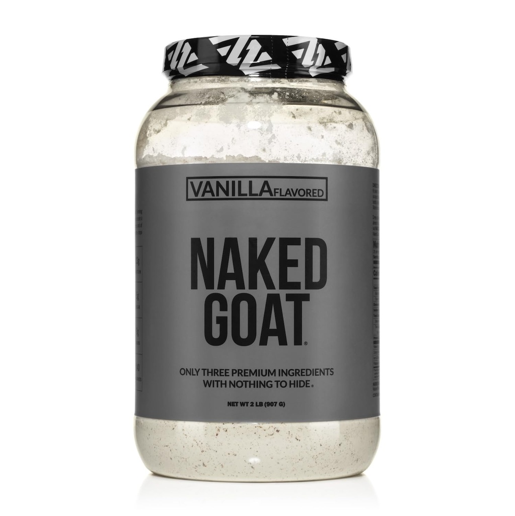 NAKED Goat Vanilla Protein Powder - Pasture Fed Goat Whey Protein pulver fra små Herd Dairies - bare 3 ingredienser - GMO gratis, soya gratis - alle naturlige - 23 gram protein - 25 serveringer