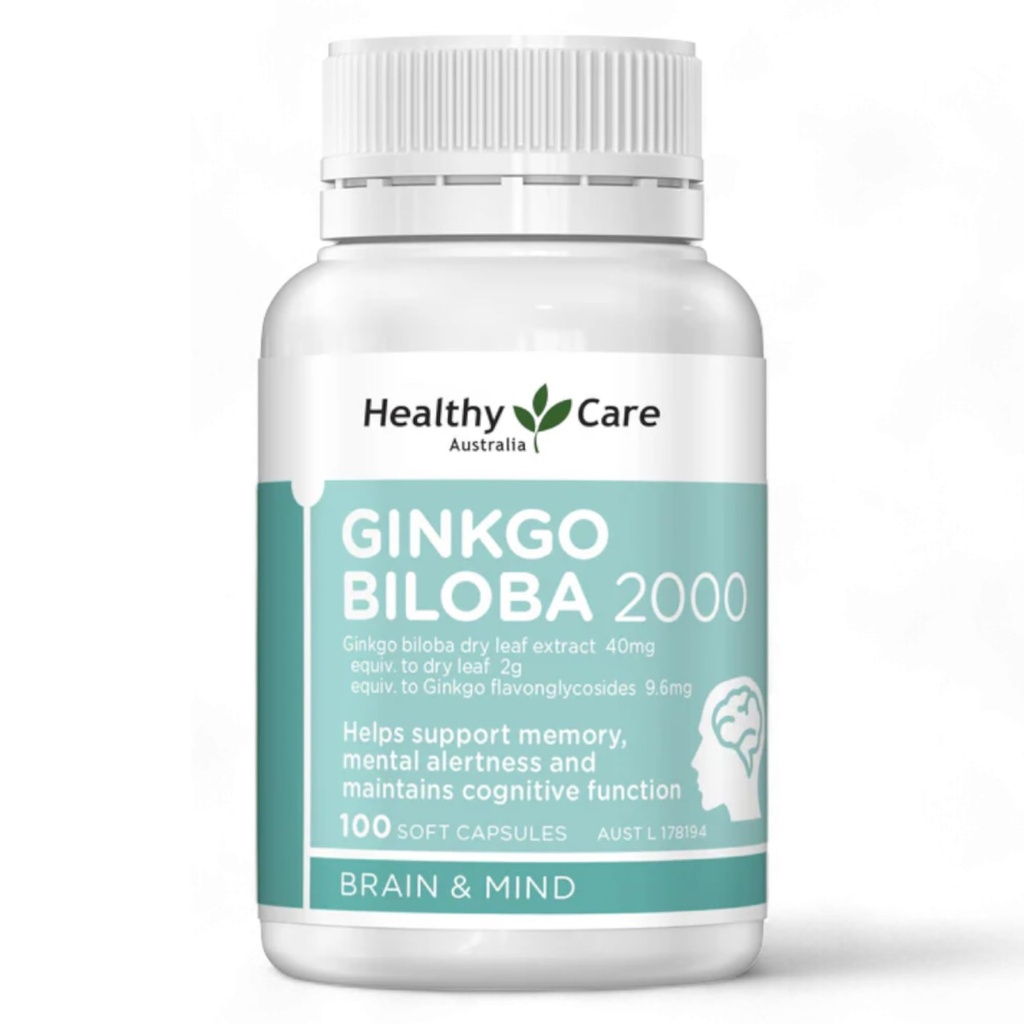 Sunn Care Ginkgo Biloba 2000mg 100 kapsler Australia