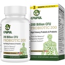 Probiotika for kvinner og menn, 200 milliarder CFU 12 Strains med 3 organiske prebiotika og probiotika for Digestive Helse Gut, Immun, Bloating & Gas, Energi, Total Helse, Holde Stabil - 2 måneders Supply