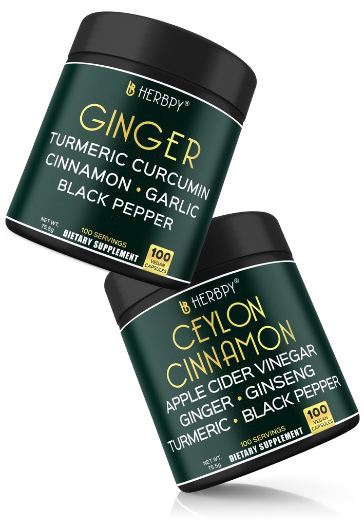 Bundle 5in1 Ginger Supplement & 6in1 Premium Ceylon Cinnamon Supplement