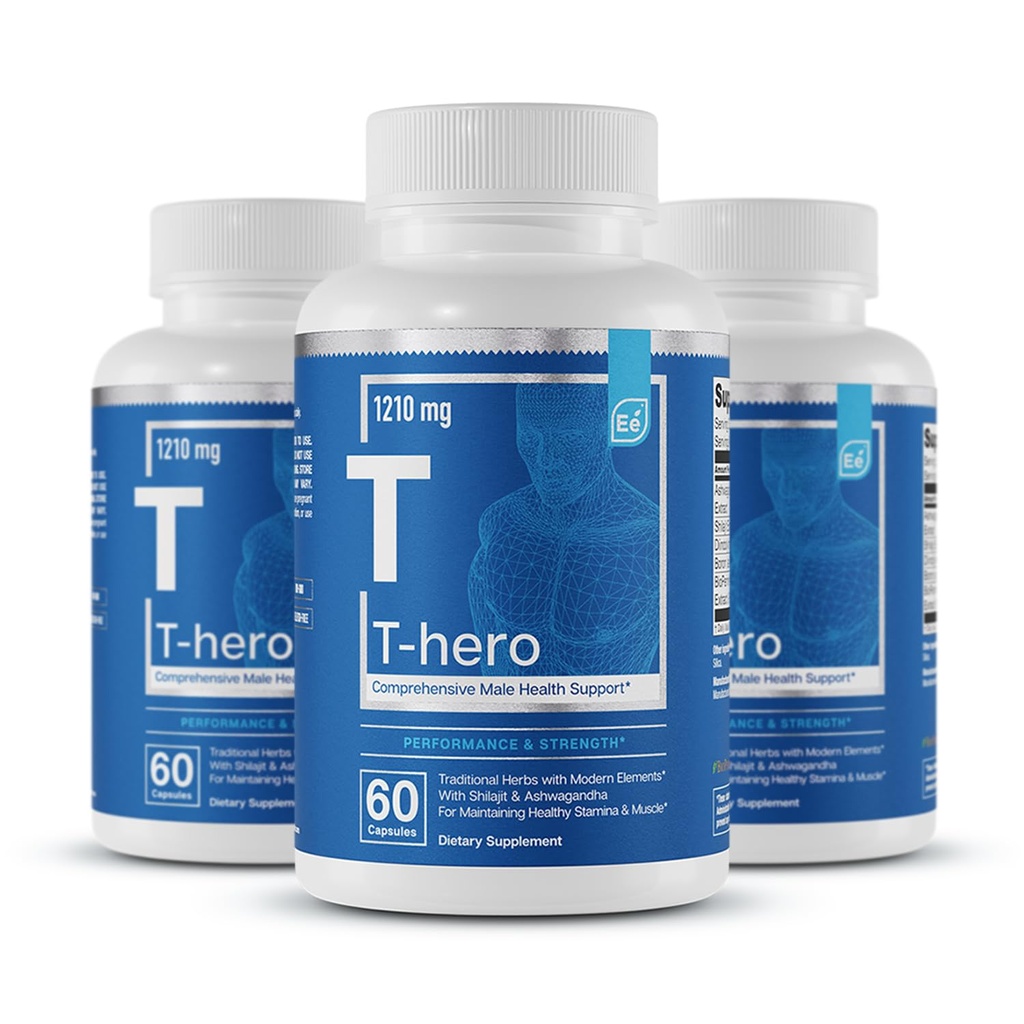 Essentielle elementer Mann Helse Supplement - Muskel støtte og T-Helse med DIM, Ashwagandha, Shilajit, Mer