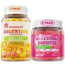 Bundle: Ginger Chews Supplement Gummier & Inositol Gummies Ideell 40:1 Ratio Myo & D-Chiro Inositol