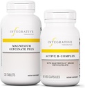 Integrative terapeutiske midler Bundle med aktiv B-kompleks, 60 kapsler og magnesiumglykinat Plus, 120 tabletter - Aktiv B-kompleks til å støtte energimetabolisme* - Støtte hjernehelse, hjertehelse og nerve