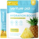 Venture Pal Sukker Gratis Elektrolyte pulver pakker - flytende daglig IV drikke blanding for rask hydrasjon og fest utvinning | 5 vitaminer og 7 elektrolyter | keto vennlig | Ikke-GMO | Certified Vegansk | 16 Sticks