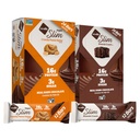 NuGo Slim 24ct Variety - Crunchy Peanut Butter 12 barer & Brownie Crunch 12 barer, 16g Protein, Keto Vennlig, Glutenfri, 24 count