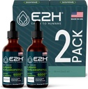 E2H Klorofyll flytende dråper - energiforsterkning, Digestion, immunsystemstøtte og intern deodorant - Vegan - Glutenfri - Ikke-GMO - (2 flasker)