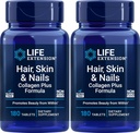 Livsforlengelse Hår, Hud og negler Collagen Plus formel, 180 tabletter (pakke med 2)