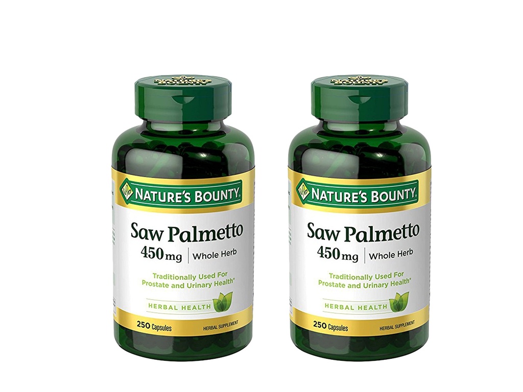 Naturens Bounty så Palmetto 450 mg kapsler 250 ea (pakke med 2)