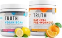 Sannhet Ernæring Naturlig Athlete Workout Stack - Vegansk BCAA (Pink Lemonade) + Naturlig Preworkout (Orange Tangerine)