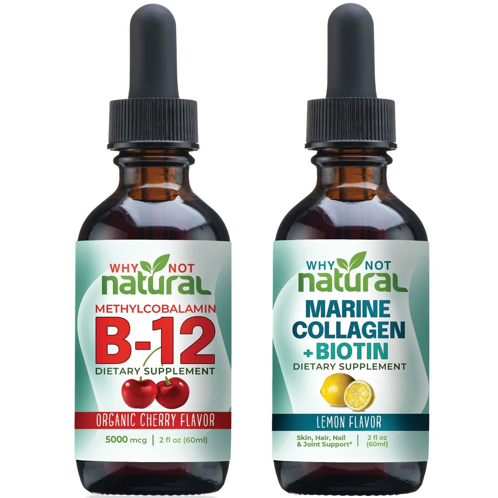Hvorfor ikke naturlig organiske B12 dråper og flytende marine kollagen med Biotin