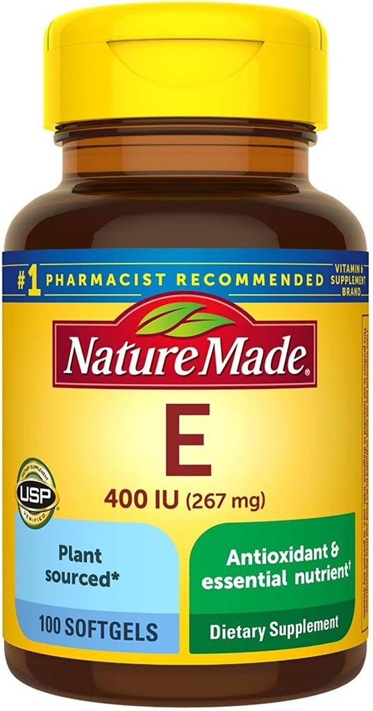 Naturlaget vitamin E 400 I.U. Softgels 100 ea (Pack of 2)
