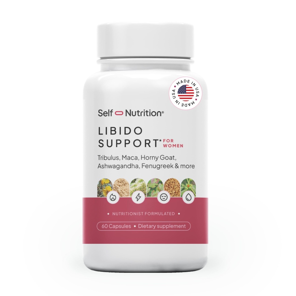 Libido Støtte for kvinner, sensitivitet & Desire, Libido Booster for kvinner med horny goat weed, maca, tribulus, ashwagandha & mer - Vegan, USA, Keto, tredjepartstesting - 60 kapsler.