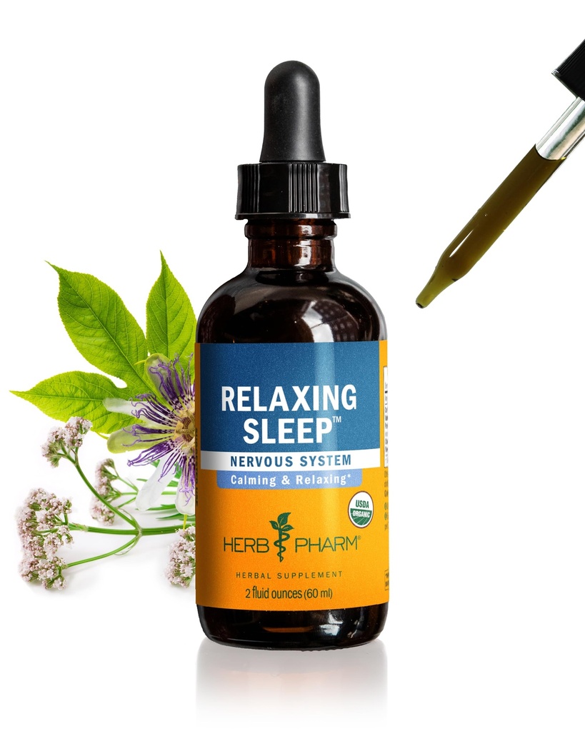 Herb Pharm Relaxing Sleep Herbal Formula Med Valerian Liquid Extract - 2 Oz