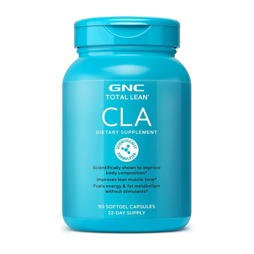 GNC Total Lean CLA | Forbedrer kroppens komposisjon og lean muskeltone, brensel fettmetabolisme og energi uten stimulanter | Glutenfri | 90 Softgels