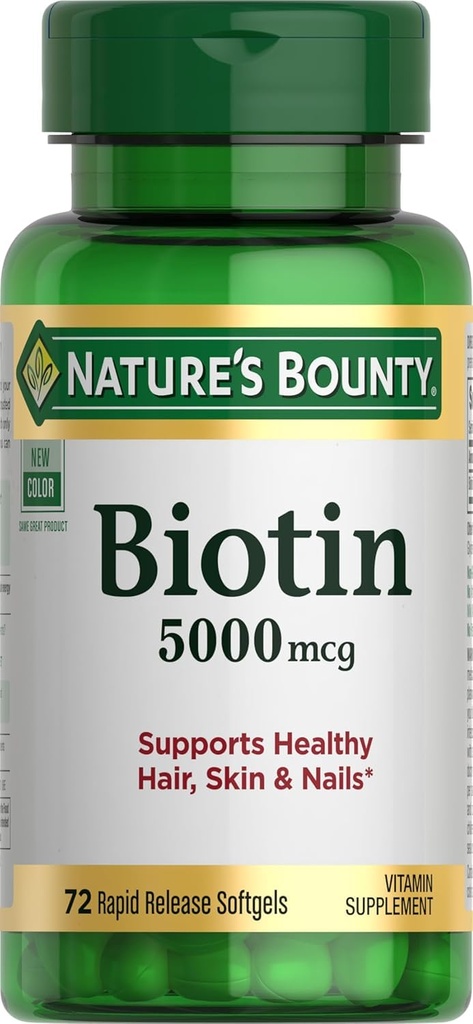 Naturens Bounty Biotin 5 000 mg Caps, 72 ct