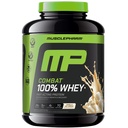MuskelPharm Combat 100% Whey Protein pulver, Vanilla Flavor, rask gjenoppretting og muskel gevinst med Whey Protein Isolat, høy protein pulver for kvinner og menn, Glutenfri, 5 lb, 70 Serveringer
