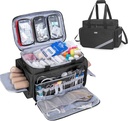 Trunab førstehjelpspose tom, profesjonell medisinsk veske Emergency Responder Trauma Bag med indre dividere og anti-slip bunn, ideell for EMT, EMS, paramedikk