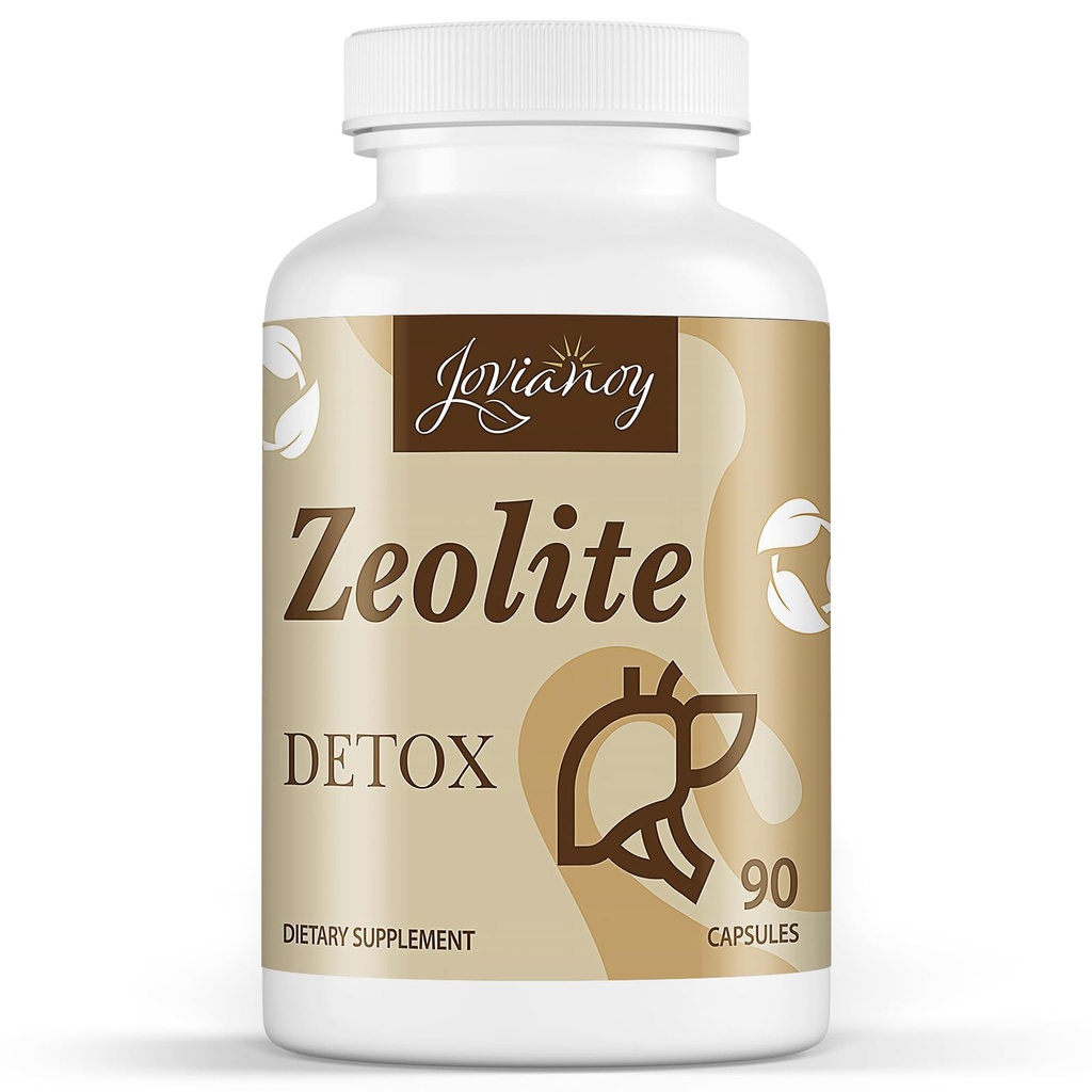 Zeolitt Detox kapsler, organisk aktivert Charcoal, Bentonitt Clay, 1-2 μm Clinoptilolit, maksimal absorpsjon, Gut Liver Detox renser full kropp for kvinner, 90 kapsler