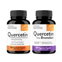 Sandhus Quercetin 1000mg & Quercetin med Bromelain 1000mg Per Serving Bioflavonoider Supplement Complex® støtter immun helse for menn og kvinner