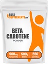 BulkSupplements.com Beta Carotene pulver - Beta Carotene Supplement, Vitamin A Supplement for immun- og visjon Support - Glutenfri, 900 mg per servering, 500g (1,1 lbs) (Pack of 1)