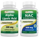 Beste Naturals Alpha Lipoic Acid 300 mg og NAC 600 mg