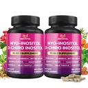 BMVINVOL 2 Pack Inositol Supplement-Myo-Inositol og D-Chiro Inositol Ideell 40:1 Ratio - Plus Berberin, kanel, Ashwagandha+5 Mer-60 dagers forsyning