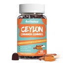 Sukkerfri Ceylon Cinnamon Gummies 2000MG, kanel Supplement med Chromium og kanel Bark, Vegansk, Ikke-GMO, Glutenfri, 60 Gummies