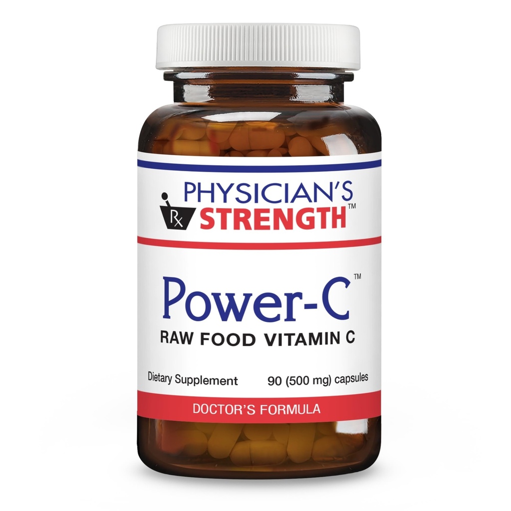 Legens styrke Power-C - 90 Kapsler - Rå mat C + Flavovoider fra Camu Camu, Acerola Cherry, Rhus coriaria & Rose Hip - Kosher - 30 Serveringer