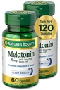 Naturens Bounty Melatonin, fremmer avslapning og søvn helse, 10 mg, kapsler, 60 Ct (2 Pack)