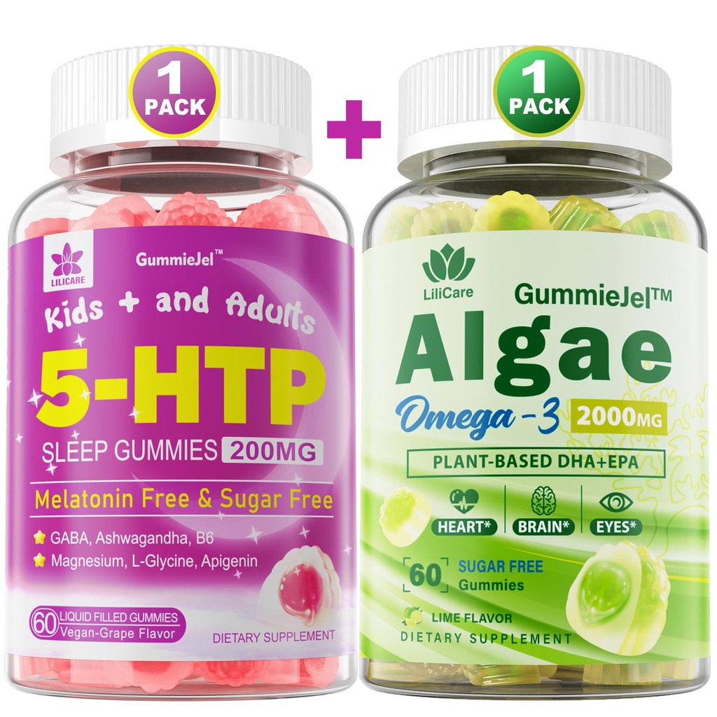 LILICARE Vegansk Omega 3 Gummies & 5HTP Gummies