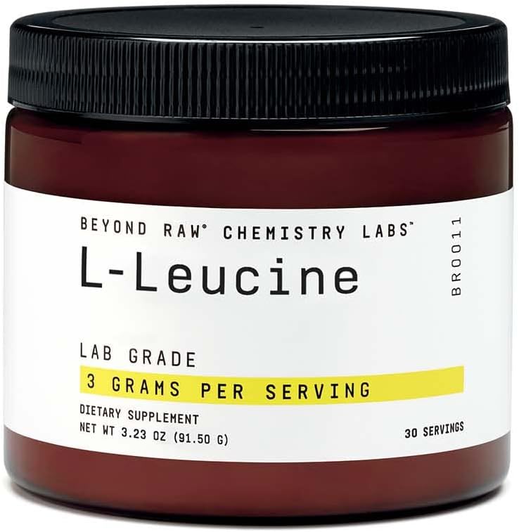 BEYOND RAW Chemistry Labs L-Leucine pulver, drivstoffmuskler, 30 serveringer