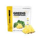 Ren enkel spiser Super Greens Powder, naturlig flavored Greens pulver med klorella, Spirulina, Superfoods & Prebiotic Fiber, Ingen kunstige ingredienser, Glutenfri, Tropiske Grønner Flavor, 30 Srvg