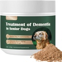 Senior Dog Supplement Dog Dementia Supplement Mushroom Powder for hunder 120g | Kognitivt kosttilskudd for hunder adresser å bli mistet, sosial uttak | Canine kognitiv dysfunksjon