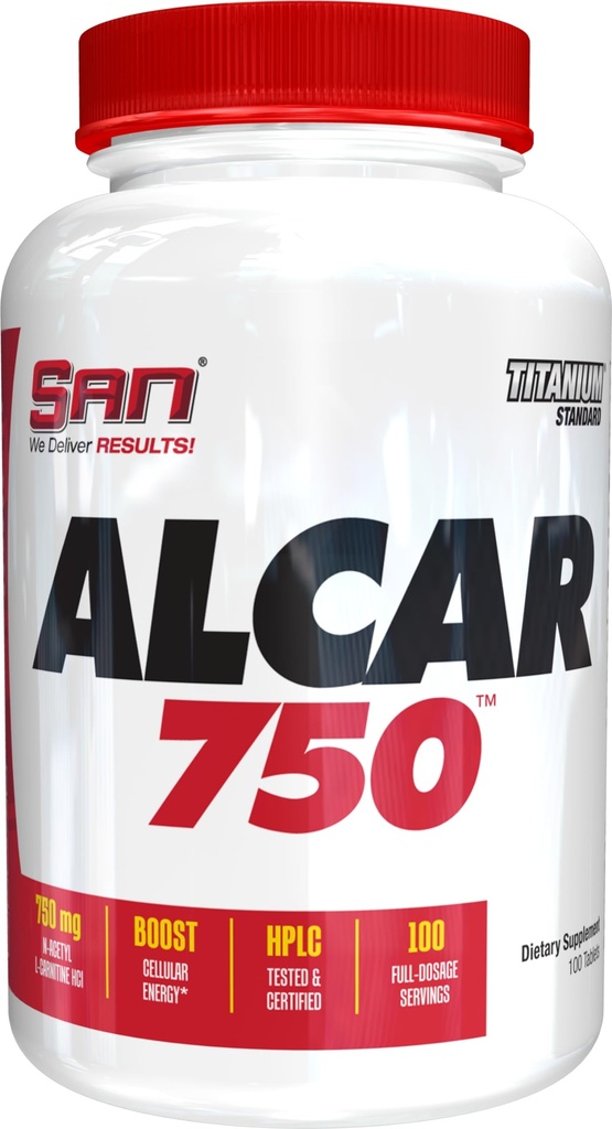 Alcar 750 - ren acetyl L-karnitin for energi, fokus og fettmetabolisme 100 serveringer