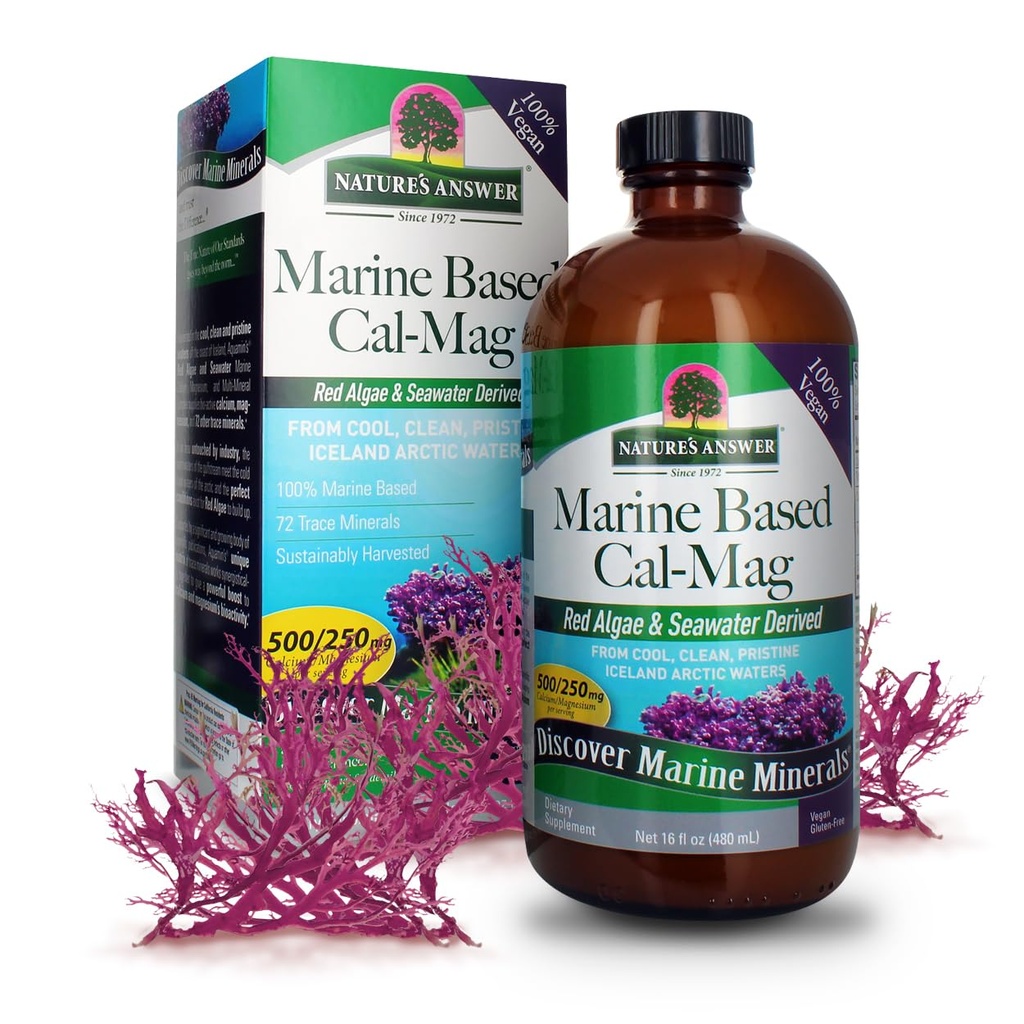Naturens svar Marine Basert Kalsium Magnesium, Vanilla krem, 16-Ounce | Natural Immune Support | Vedlikeholder sunne bein | Fremme hjertehelse | Muskulær funksjonsstøtte