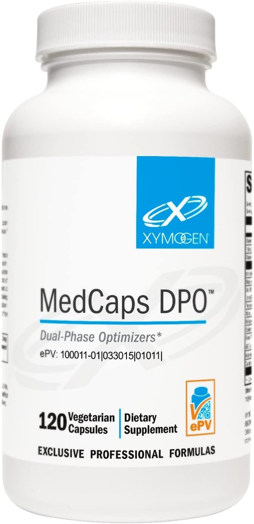 XYMOGEN Medcaps DPO - Dual Phase Optimizers for Liver Detox, Cleanse og helse - Liver Support Supplement med Melk Thistle, Alpha Lipoic Acid og Artichoke Extract - Vegetarisk (120 Kapsler)