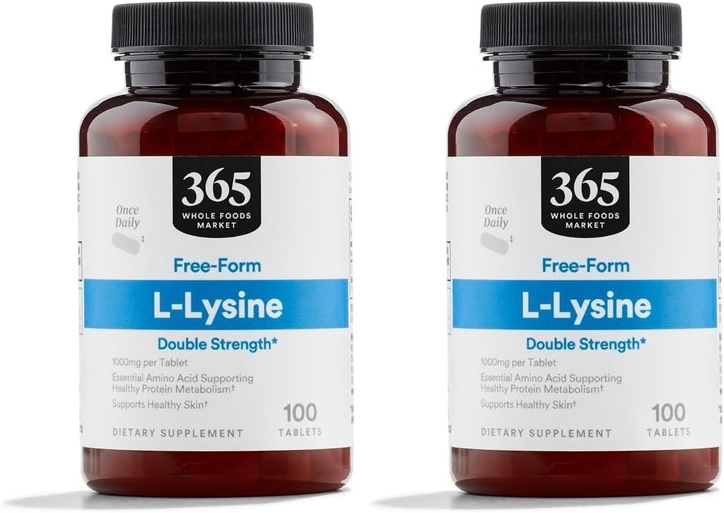Hele matmarkedet, L-Lysine dobbelt styrke, 100 ct (pakke med 2)
