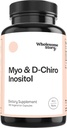 Helsom historie Myo-Inositol & D-Chiro Inositol Supplement for kvinner | Fertilitet Kosttilskudd for Hormonal Balance & Ovarian Helsestøtte | Myoinositol | Ideell 40:1 Ratio | 90 Serveringer